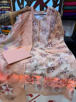 Lightweight Embroidered Swizz Lawn Set